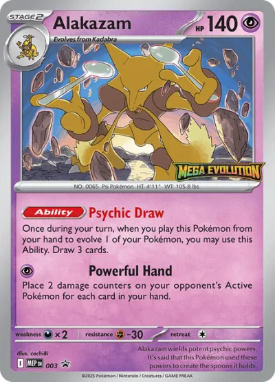 3 Alakazam Mega Evolution Black Star Promos 2025