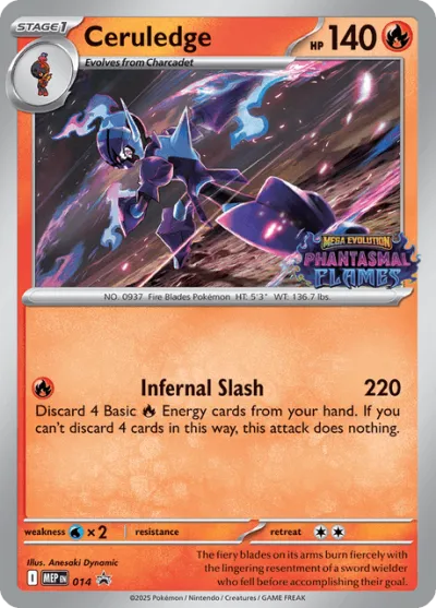 14 Ceruledge Mega Evolution Black Star Promos 2025