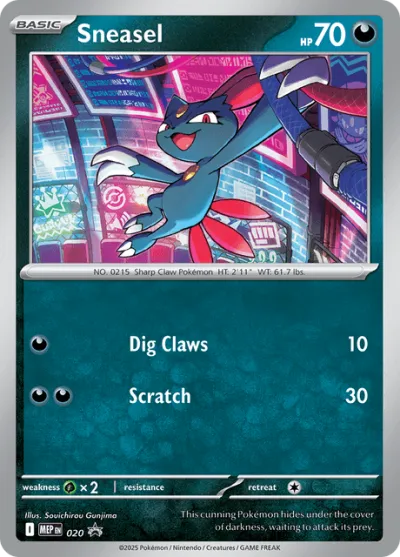 20 Sneasel Mega Evolution Black Star Promos 2025
