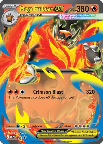 35 Mega Emboar ex Mega Evolution Black Star Promos 2025