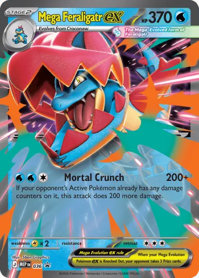 36 Mega Feraligatr ex Mega Evolution Black Star Promos 2025
