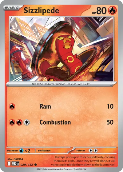 29 Sizzlipede Mega Evolution 2025