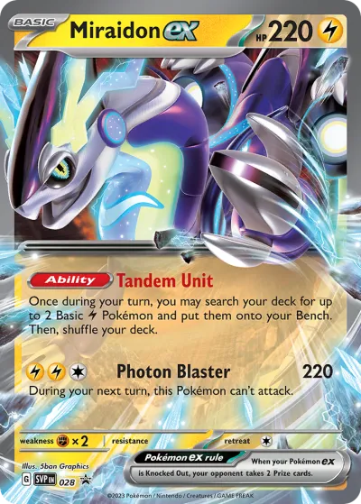 28 Miraidon ex Scarlet & Violet Black Star Promos 2023