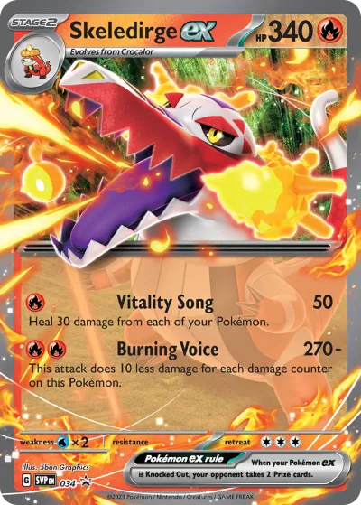 34 Skeledirge ex Scarlet & Violet Black Star Promos 2023