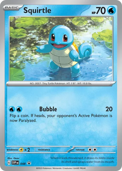 48 Squirtle Scarlet & Violet Black Star Promos 2023