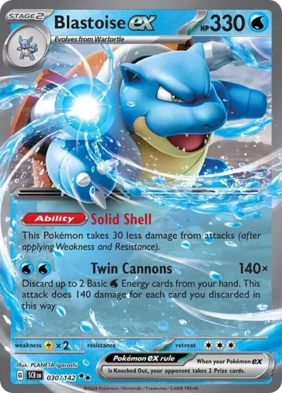 30 Blastoise ex Stellar Crown 2024