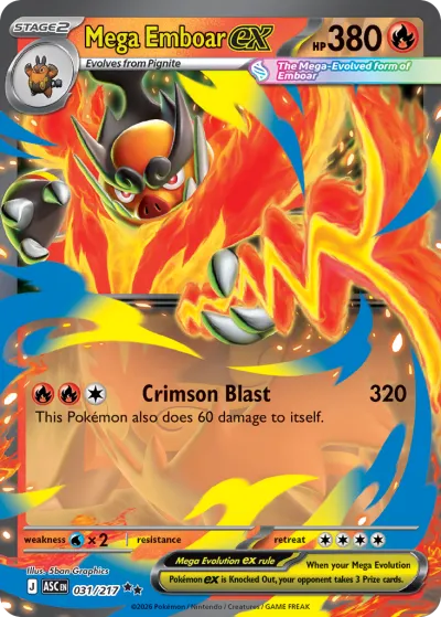 31 Mega Emboar ex Ascended Heroes 2026