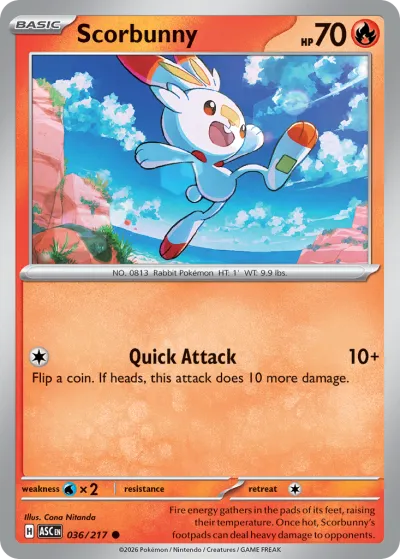 36 Scorbunny Ascended Heroes 2026