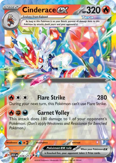 38 Cinderace ex Ascended Heroes 2026