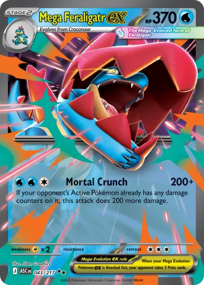 43 Mega Feraligatr ex Ascended Heroes 2026
