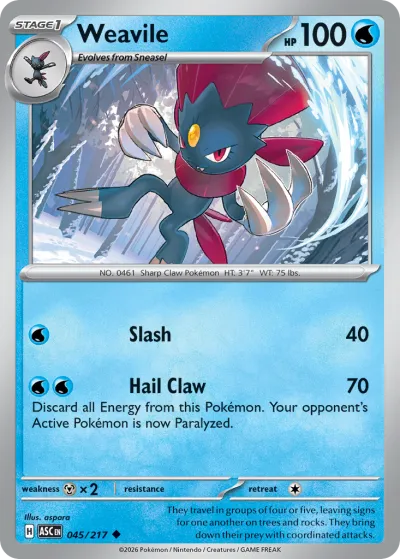 45 Weavile Ascended Heroes 2026