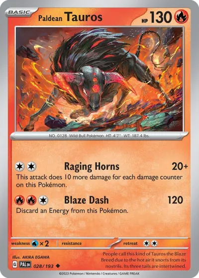 28 Paldean Tauros Paldea Evolved 2023