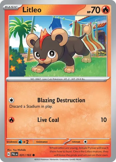 31 Litleo Paldea Evolved 2023
