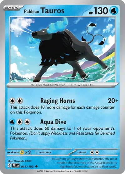 41 Paldean Tauros Paldea Evolved 2023