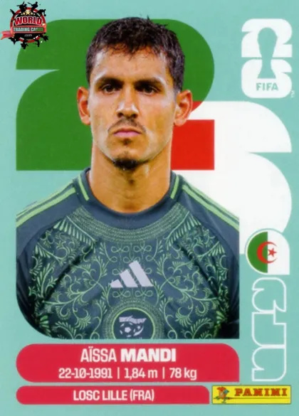 ALG7 Aïssa Mandi Panini World Cup 2026 2026