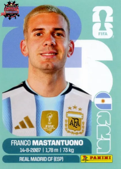 ARG15 Franco Mastantuono Panini World Cup 2026 2026