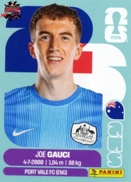 AUS3 Joe Gauci Panini World Cup 2026 2026