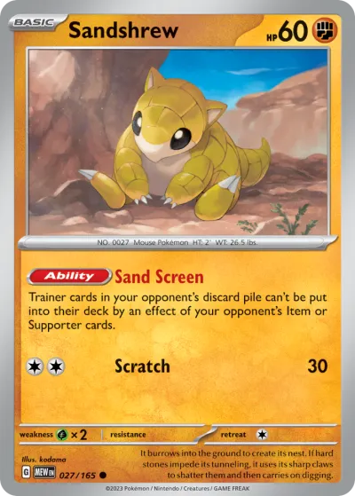 27 Sandshrew 151 2023