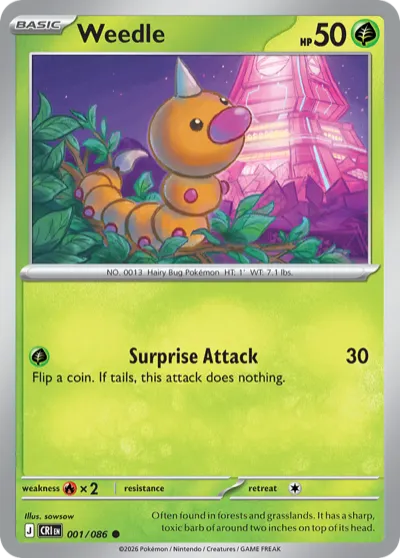1 Weedle Chaos Rising 2026