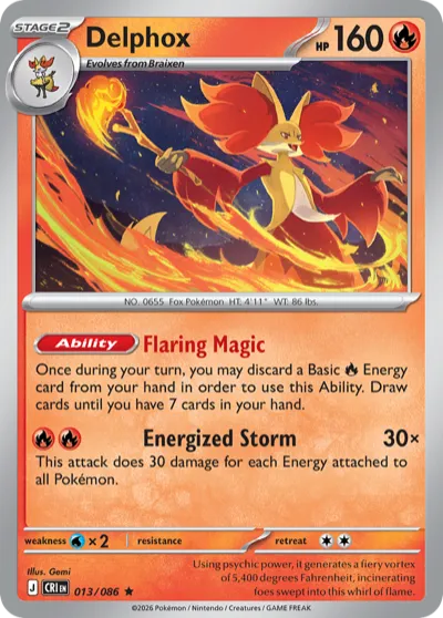 13 Delphox Chaos Rising 2026