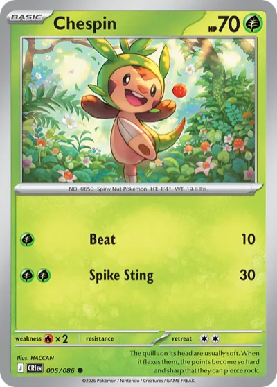 5 Chespin Chaos Rising 2026