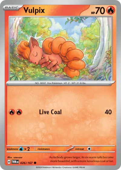26 Vulpix Twilight Masquerade 2024