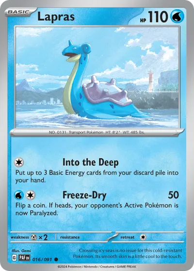 16 Lapras Paldean Fates 2024