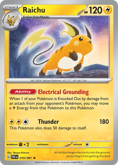 19 Raichu Paldean Fates 2024
