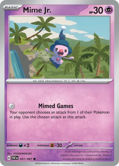 31 Mime Jr. Paldean Fates 2024