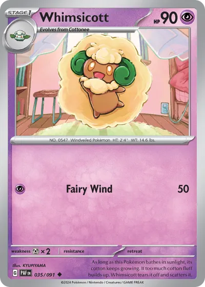 35 Whimsicott Paldean Fates 2024