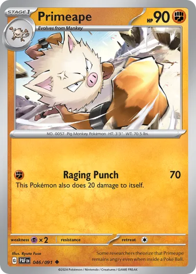 46 Primeape Paldean Fates 2024