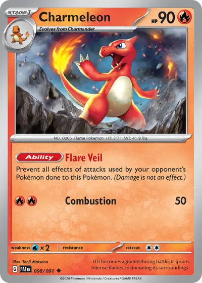 8 Charmeleon Paldean Fates 2024