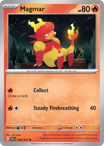9 Magmar Paldean Fates 2024