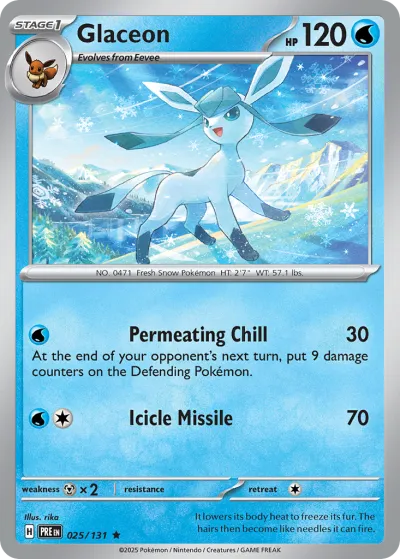 25 Glaceon Prismatic Evolutions 2025