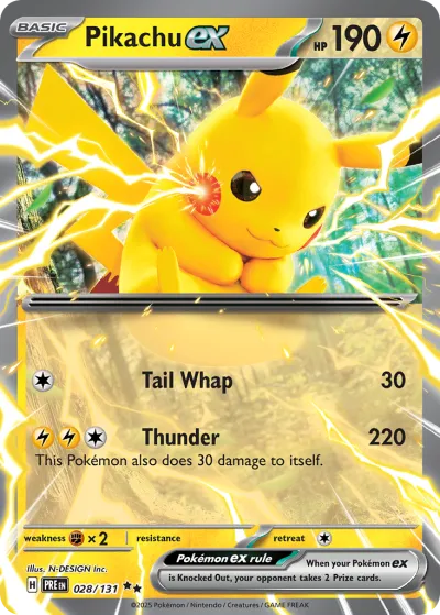 28 Pikachu ex Prismatic Evolutions 2025