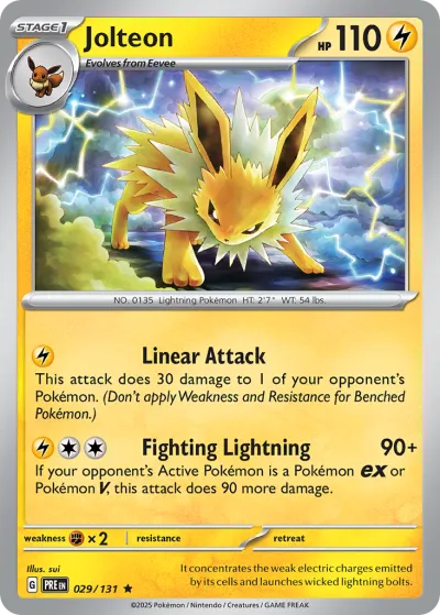 29 Jolteon Prismatic Evolutions 2025