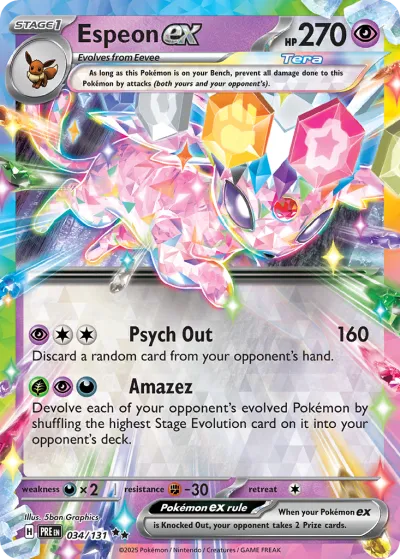 34 Espeon ex Prismatic Evolutions 2025