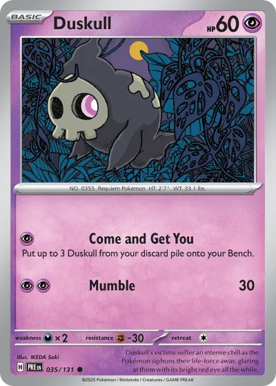 35 Duskull Prismatic Evolutions 2025