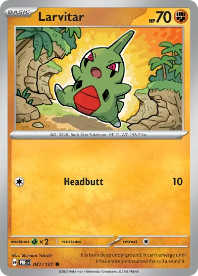 47 Larvitar Prismatic Evolutions 2025