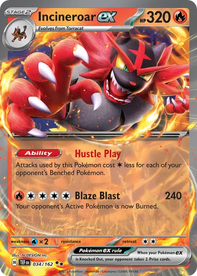 34 Incineroar ex Temporal Forces 2024