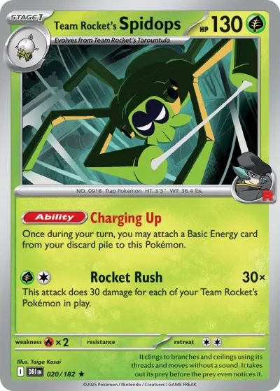 20 Team Rocket's Spidops Destined Rivals 2025
