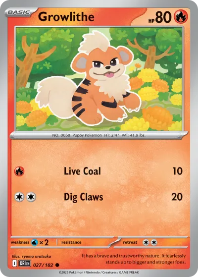 27 Growlithe Destined Rivals 2025