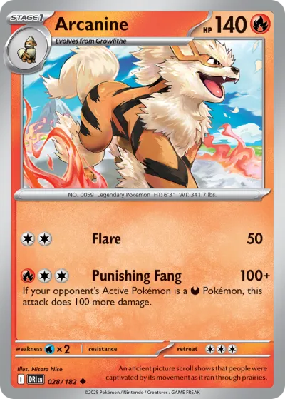 28 Arcanine Destined Rivals 2025