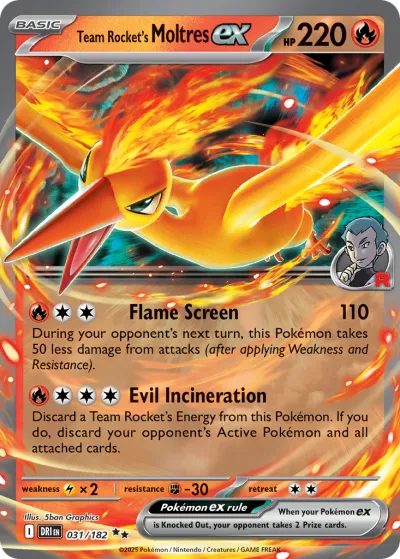 31 Team Rocket's Moltres ex Destined Rivals 2025