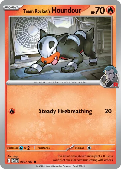 37 Team Rocket's Houndour Destined Rivals 2025