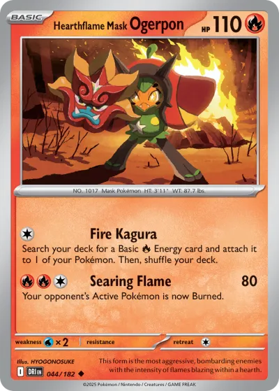 44 Hearthflame Mask Ogerpon Destined Rivals 2025