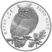 10 ₴ Пугач (срібло) Монети НБУ 2002 2002 10 ₴ Пугач (срібло) Монети НБУ 2002 2002