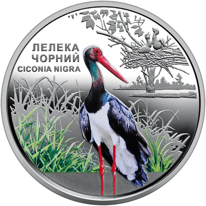 5 ₴ Чорнобиль. Відродження. Лелека чорний Монети НБУ 2024 2024