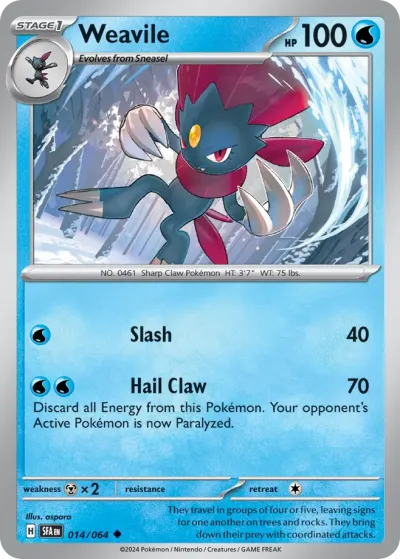 14 Weavile Shrouded Fable 2024