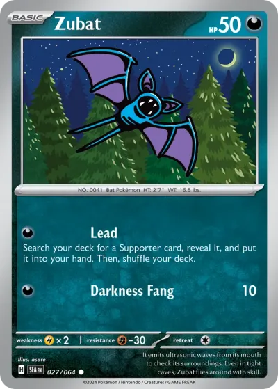 27 Zubat Shrouded Fable 2024